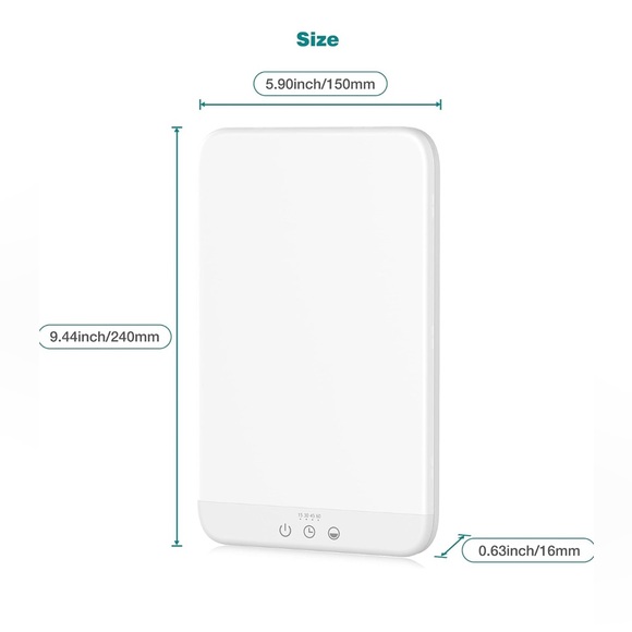 Light Therapy Lamp, UV-FREE, Ultra-Thin Therapy Light, Timer Function - Picture 3 of 7